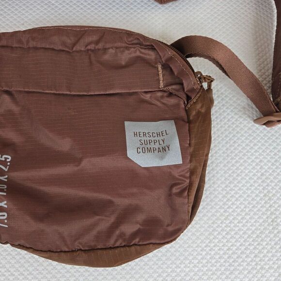 Herschel Supply Co Crossbody Bag Brown Nylon Packable - Picture 2 of 4
